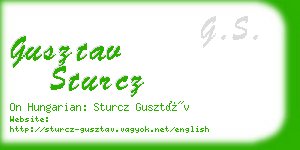 gusztav sturcz business card